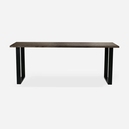 Grove solid wood desk in Espresso with black square legs