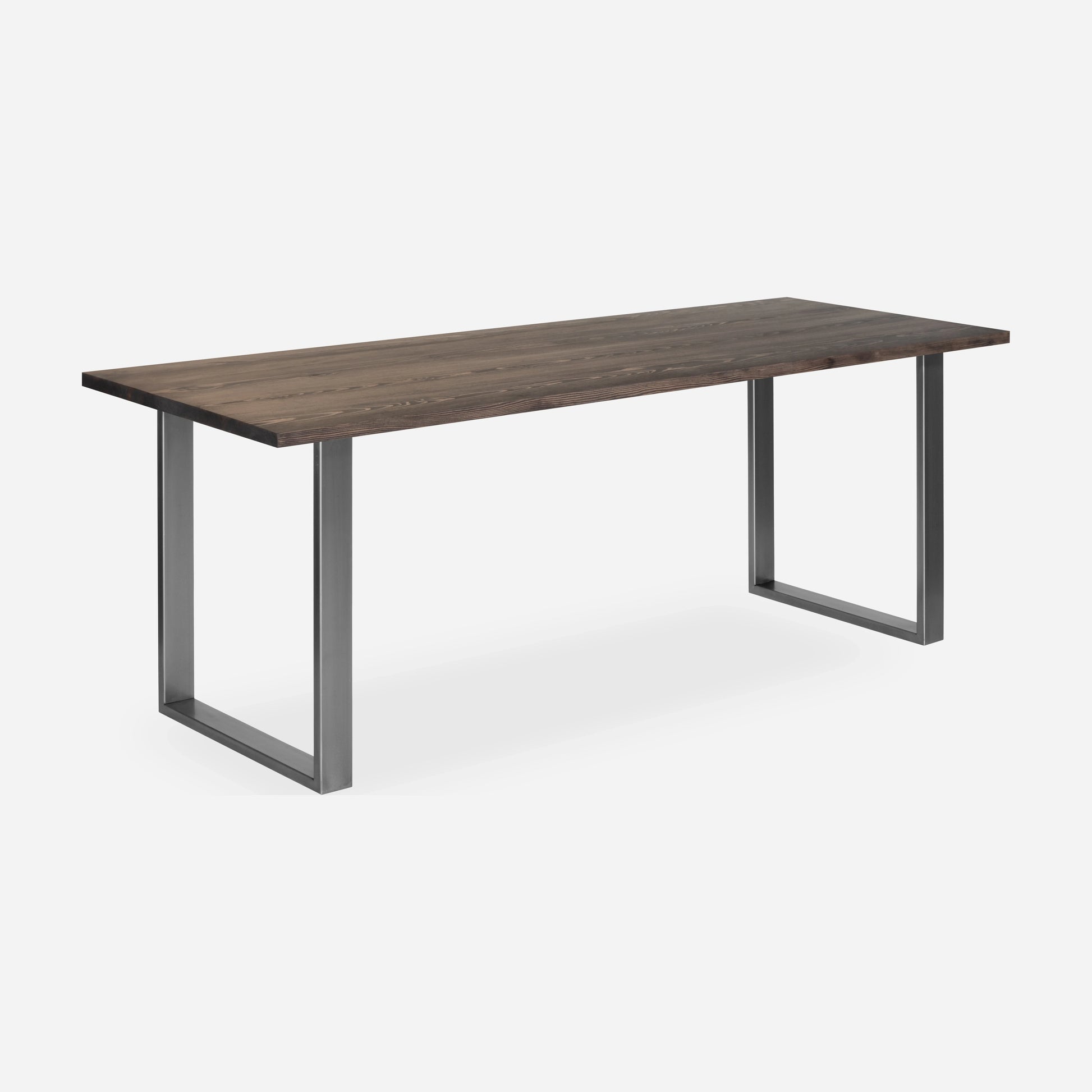 Grove solid wood desk in Espresso with steel square legs