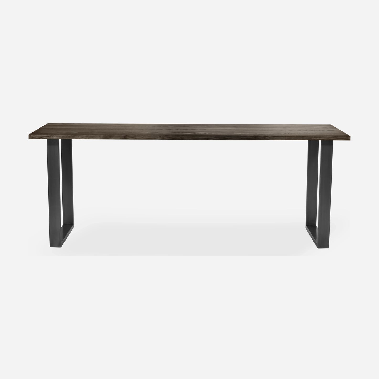 Grove solid wood desk in Espresso with steel square legs