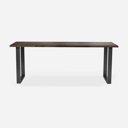 Grove solid wood desk in Espresso with steel square legs