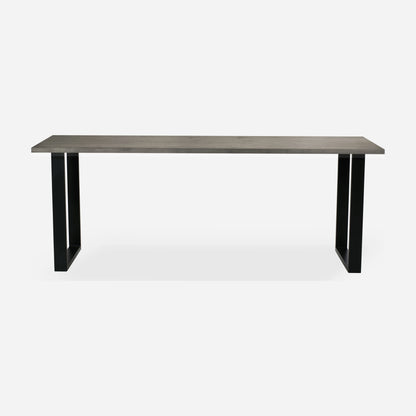 Grove solid wood desk in Graphite with black square legs