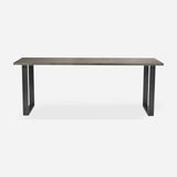 Grove solid wood desk in Graphite with steel square legs