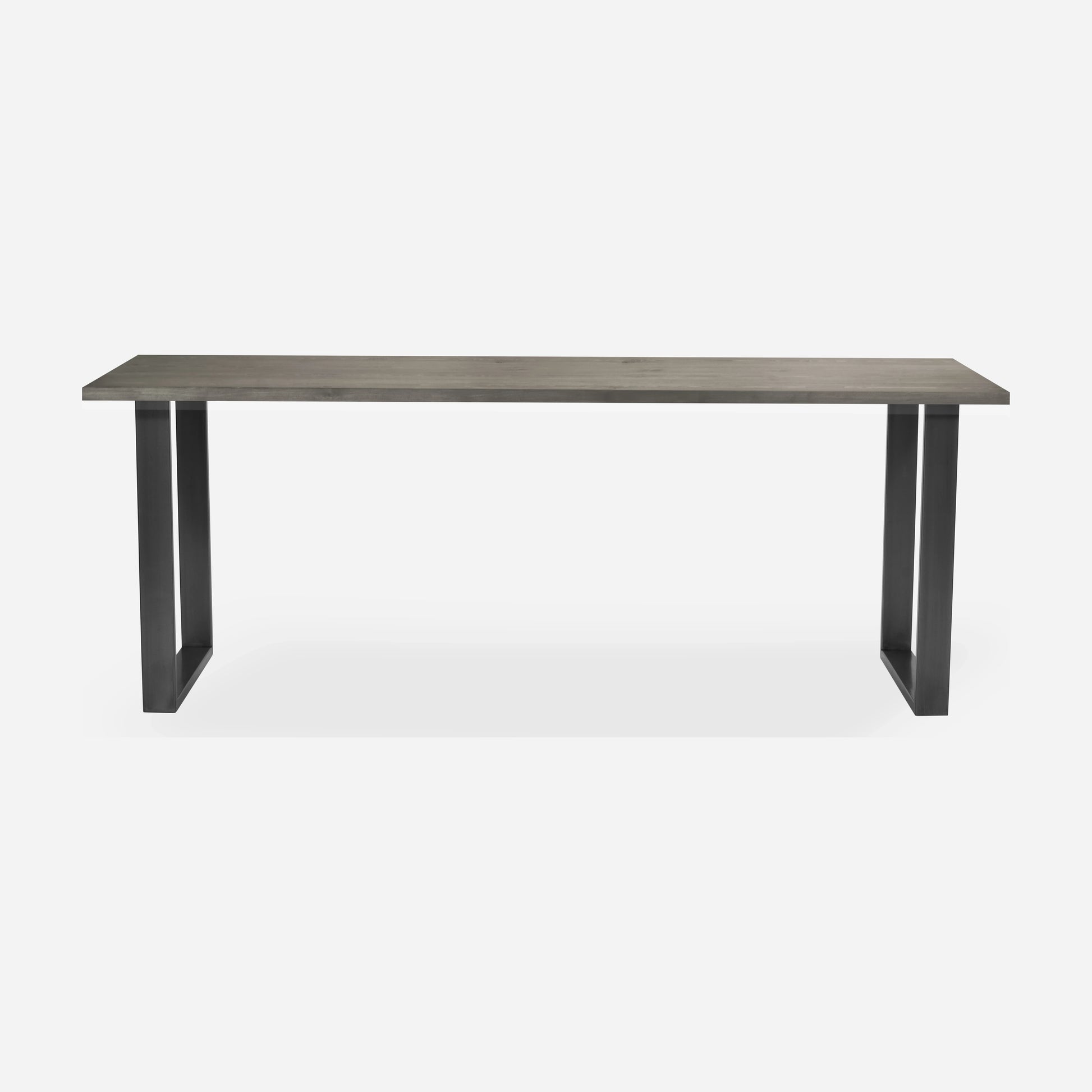 Grove solid wood desk in Graphite with steel square legs