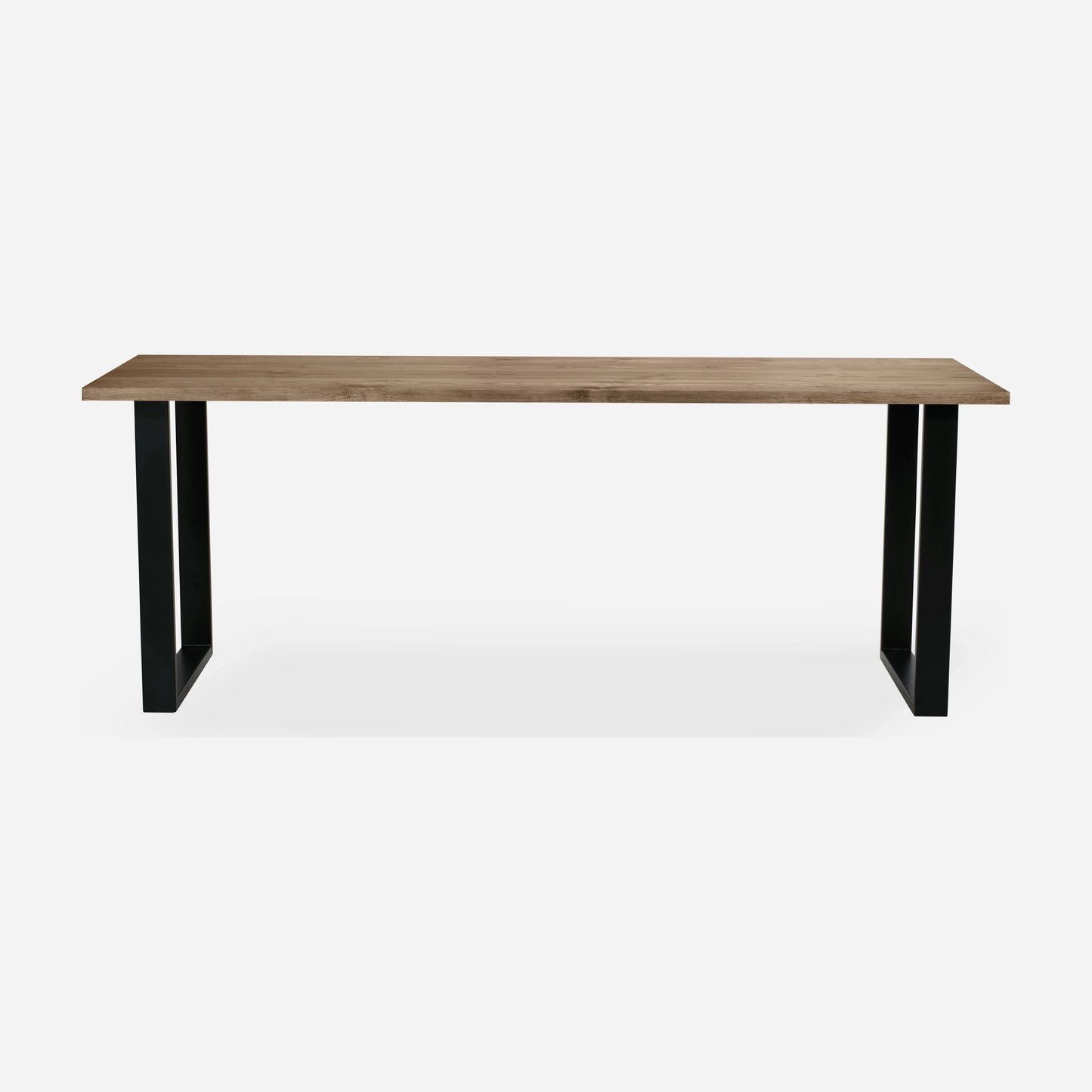 Grove solid wood desk in Tobacco with black square legs