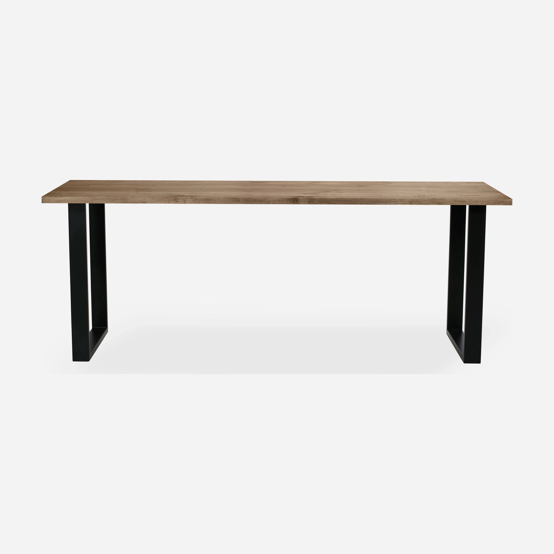 Grove solid wood desk in Tobacco with black square legs