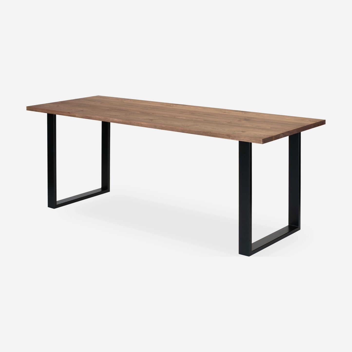 Grove solid wood desk in Tobacco with black square legs