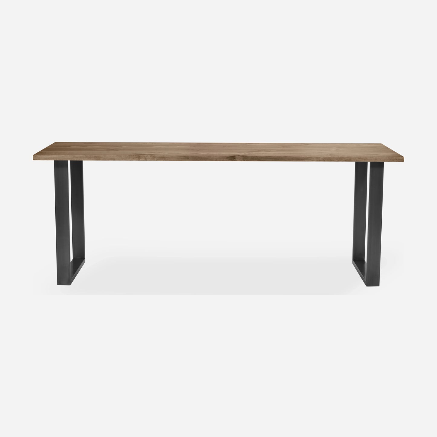 Grove solid wood desk in Tobacco with steel square legs