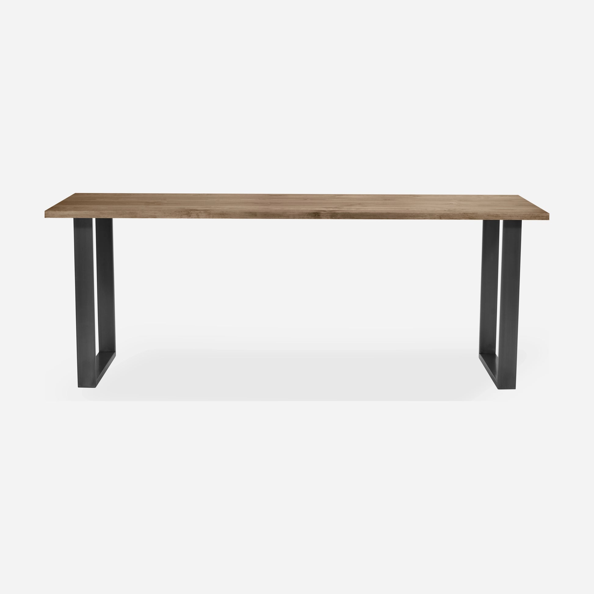 Grove solid wood desk in Tobacco with steel square legs